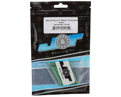 J&T Bearing Co. Tekno ET48 2.2 Titanium "Milled'' Turnbuckles (Green)