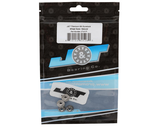 J&T Bearing Co. Titanium 4mm Surelock Wheel Nuts (Natural)