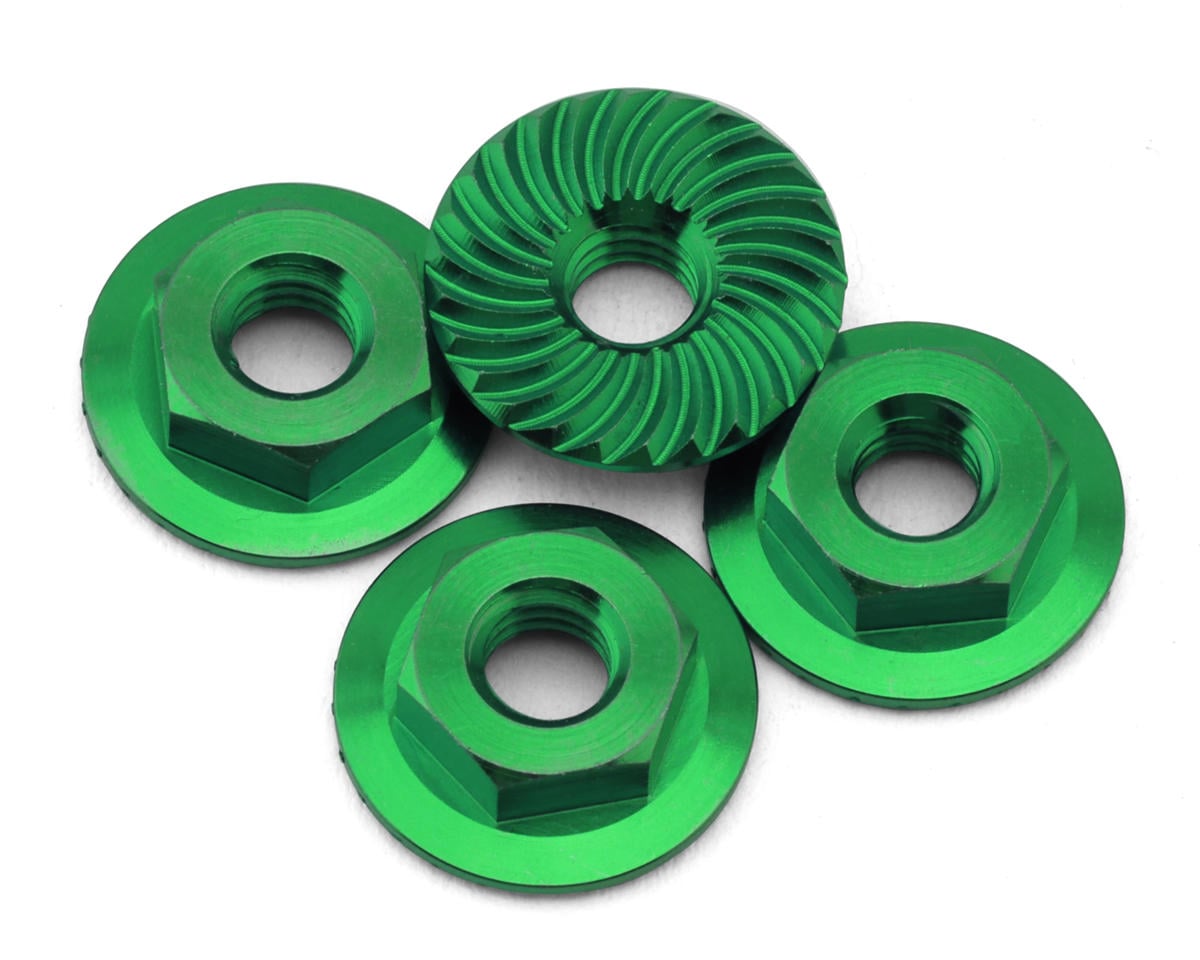 J&T Bearing Co. Titanium 4mm Surelock Wheel Nuts (Green)