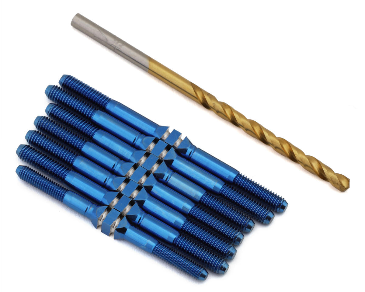 J&T Bearing Co. XRAY XB4 '25 Titanium "Milled'' XD Turnbuckles (Blue)