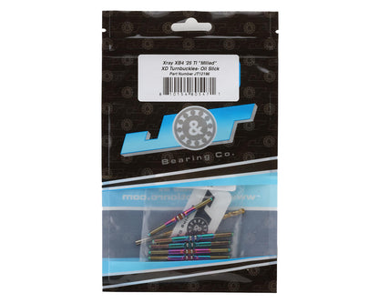 J&T Bearing Co. XRAY XB4 '25 Titanium "Milled'' XD Turnbuckles (Oil Slick)