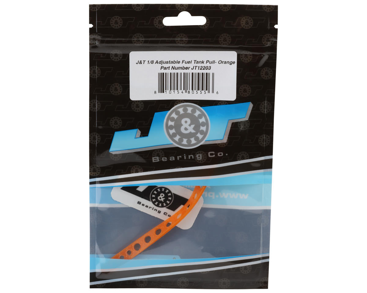 J&T Bearing Co. 3D Printed 1/8 Adjustable Fuel Tank Pull (Orange)