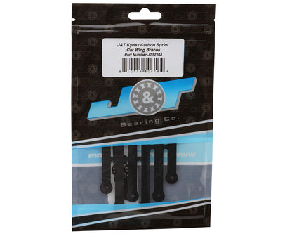 J&T Bearing Co. Kydex Carbon Fiber 1/10 Sprint Car Wing Braces Set