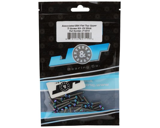 J&T Bearing Co. Associated B84 Flat Top Upper Titanium Screw Kit (Oil Slick)