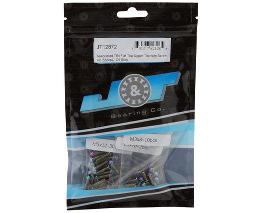 J&T Bearing Co. Associated T84 Flat Top Upper Titanium Screw Kit (Oil Slick)