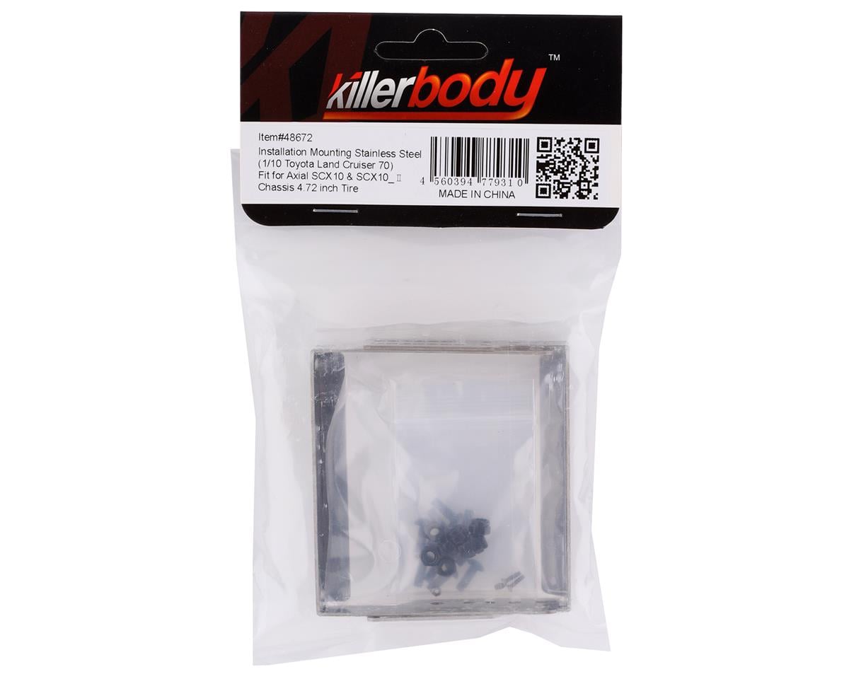 Killerbody Axial SCX10 II LC70 Stainless Steel Body Mounts (4.53-4.72" Tire)