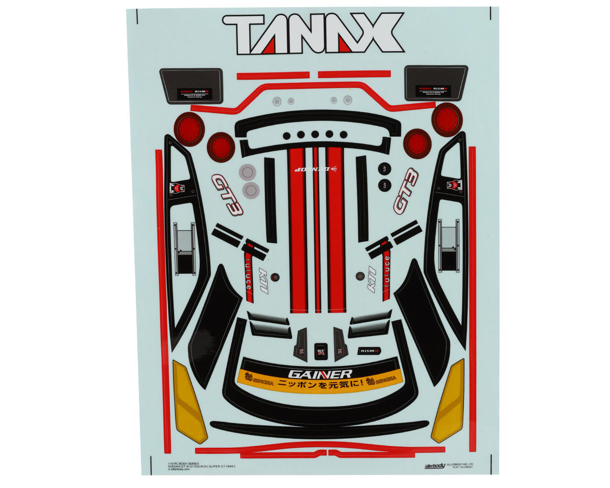 Killerbody Gainer Tanax GT-R R35 Nismo 1/10 Touring Car Body