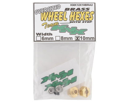 Team KNK 12mm Brass Hex w/Step (2) (10mm)