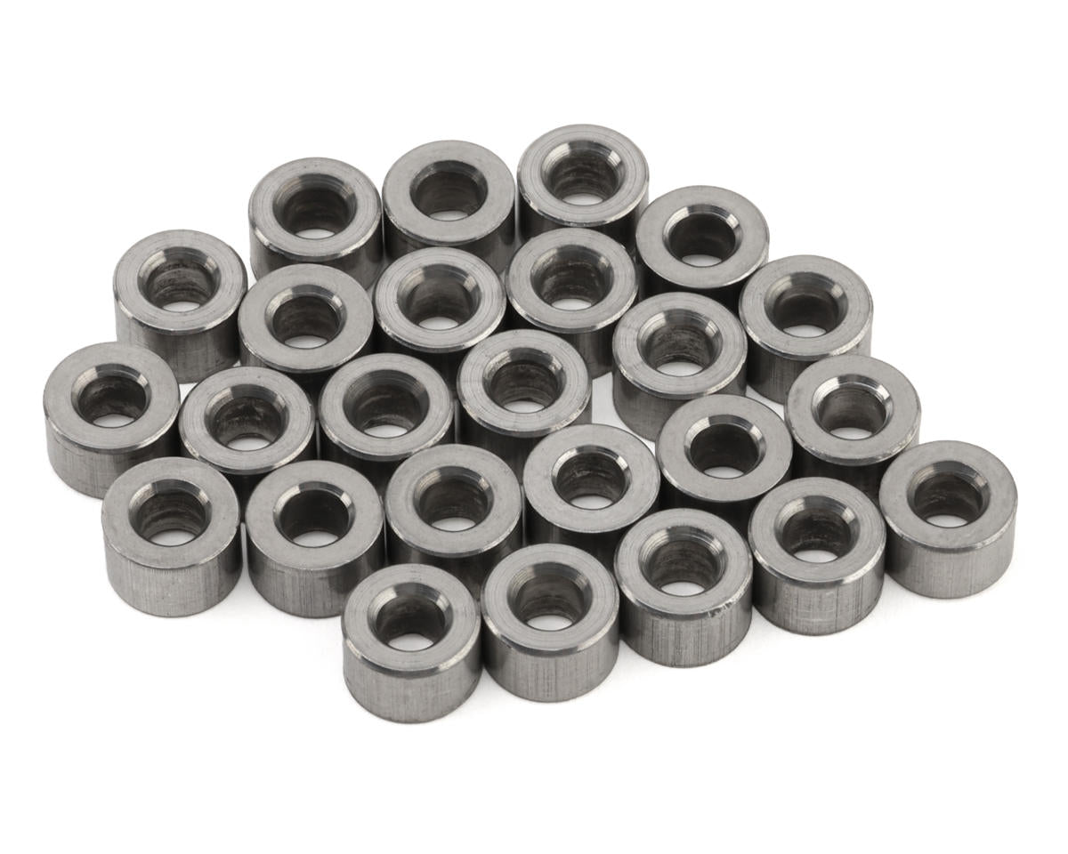Team KNK 3x4mm Aluminum Spacers (Silver) (25)