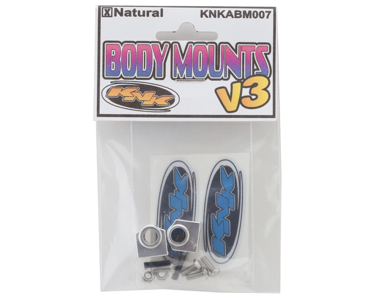 Team KNK V3 Aluminum Body Mounts (2) (Silver)