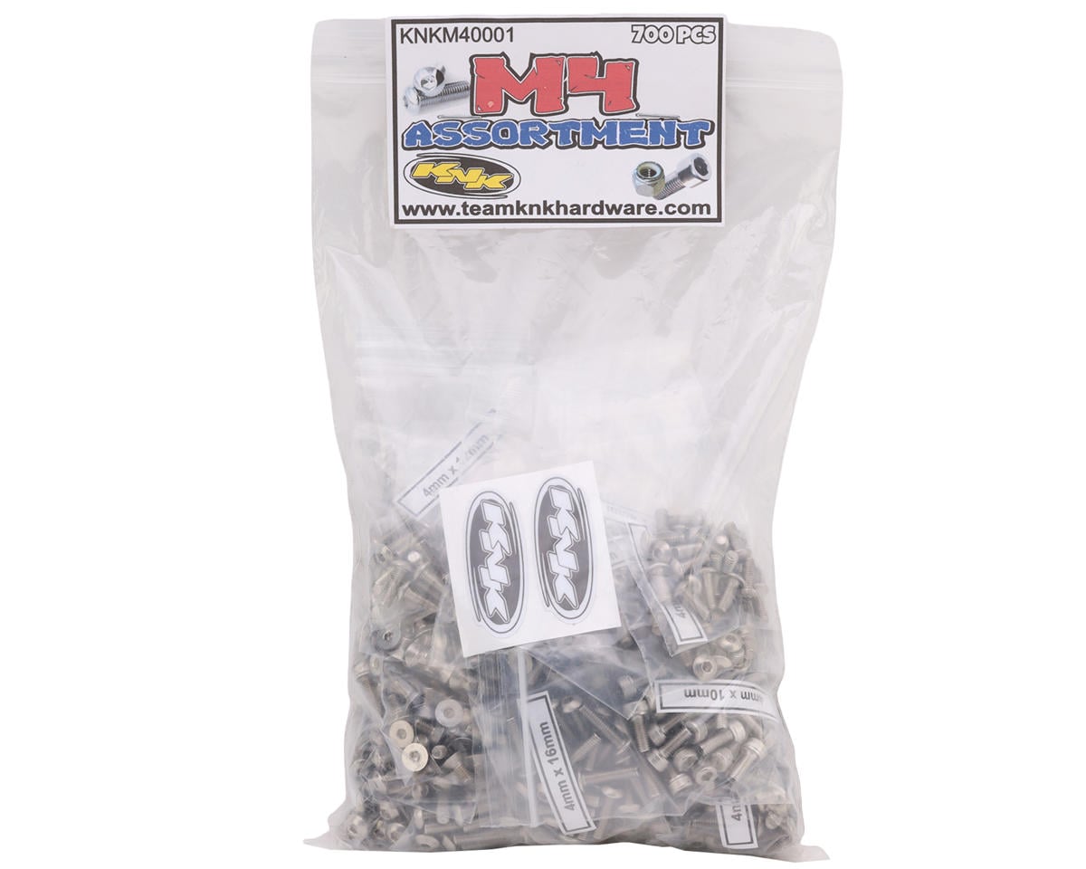Team KNK 4mm Bulk Bag Stainless Steel Assortment Hardware Set (700)