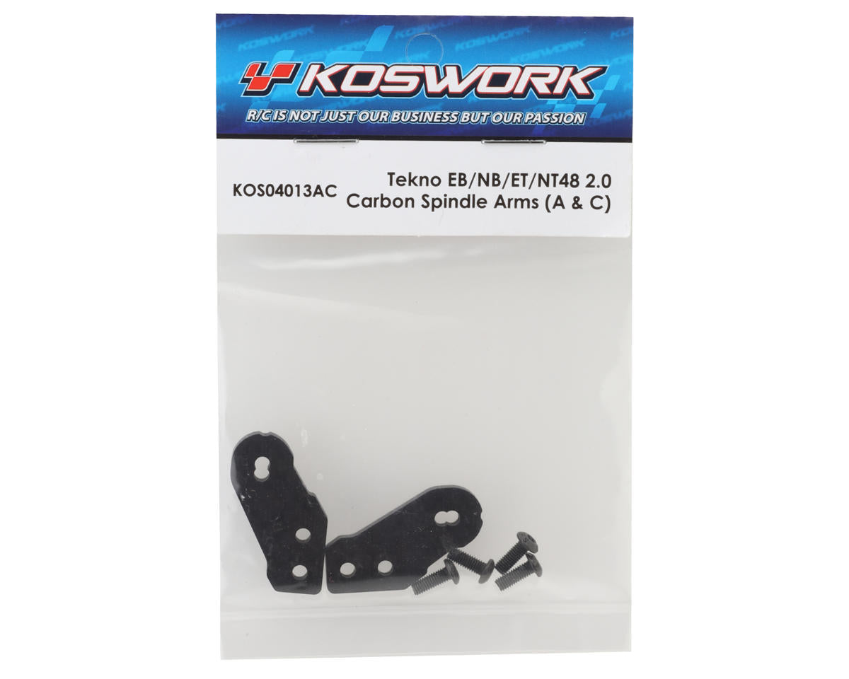 Koswork Tekno EB/NB/ET/NT48 2.0/2.1 Carbon Spindle Arms (A & C) (2)