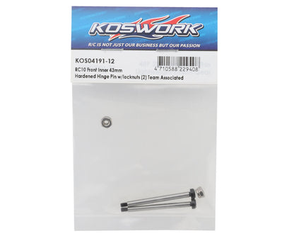 Koswork RC10 43mm Hardened Steel Front Inner Hinge Pin (2)