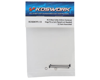 Koswork RC10 34.8mm Hardened Steel Rear Outer Hinge Pin (2)
