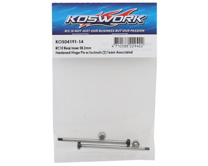 Koswork RC10 58.2mm Hardened Steel Rear Inner Hinge Pin (2)