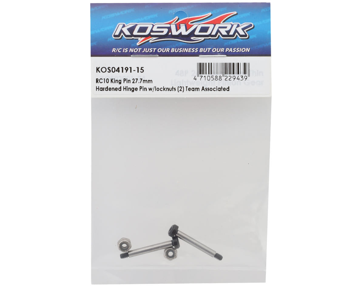 Koswork RC10 27.7mm Hardened Steel King Pin (2)