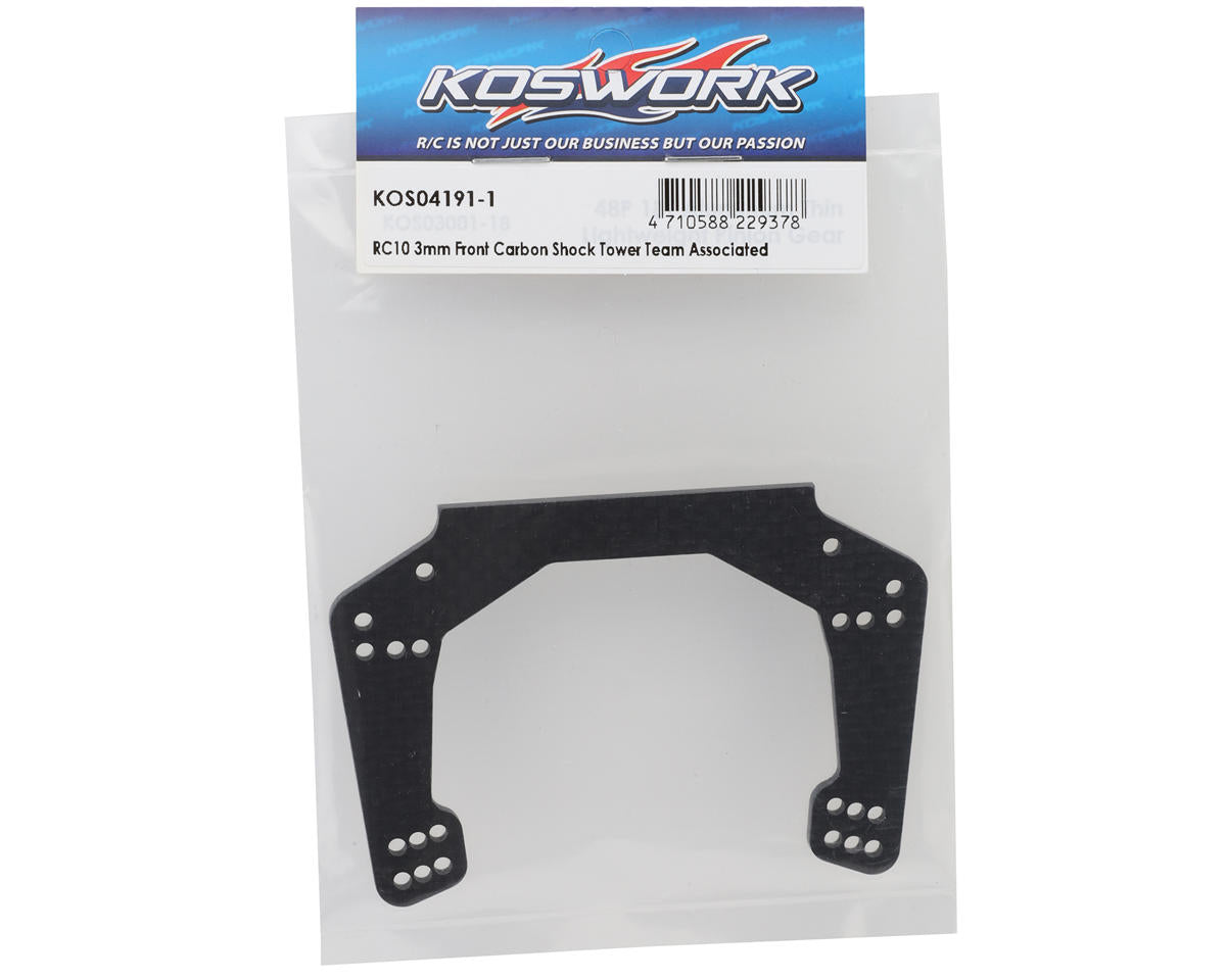 Koswork Team Associated RC10 Carbon Fiber Front Shock Tower (3mm)