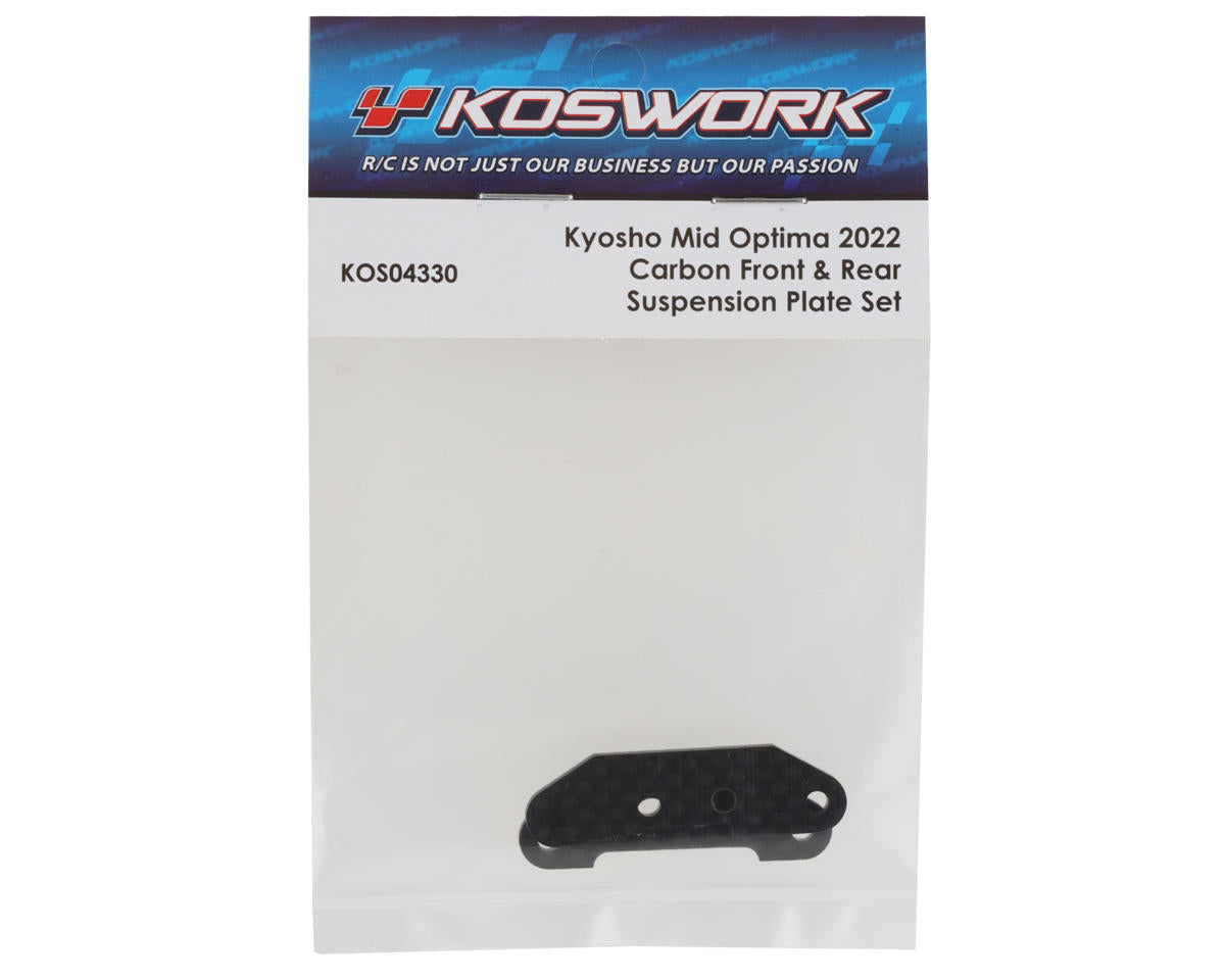 Koswork Kyosho Optima Mid Carbon Front & Rear Suspension Plate Set