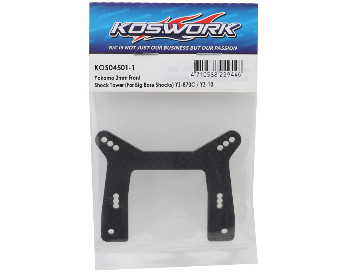Koswork YZ-870C/YZ-10 3mm Carbon Fiber Front Shock Tower