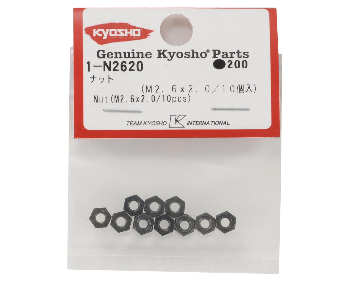 Kyosho 2.6x2.0mm Steel Nut (10)