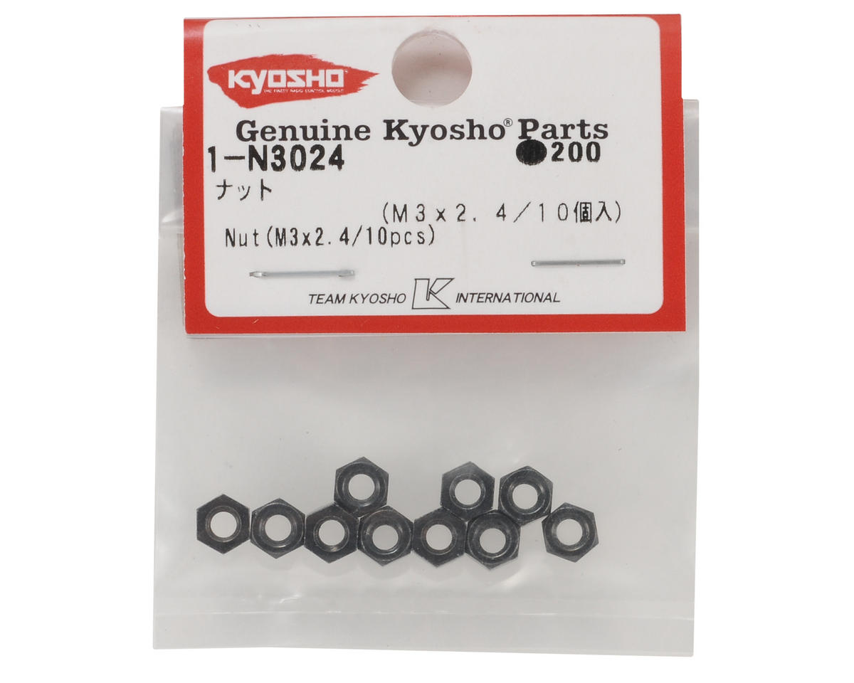 Kyosho 3x2.4mm Steel Nut (10)