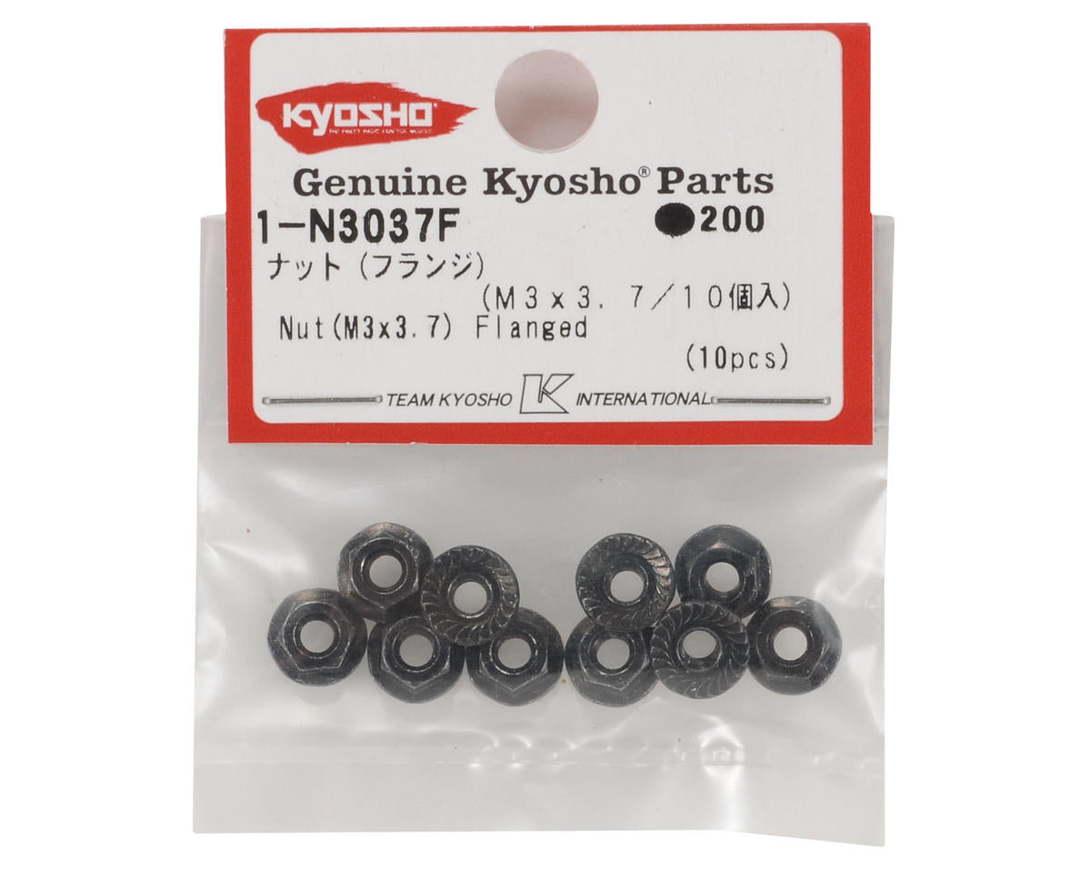 Kyosho 3x3.7mm Flanged Nut (10)