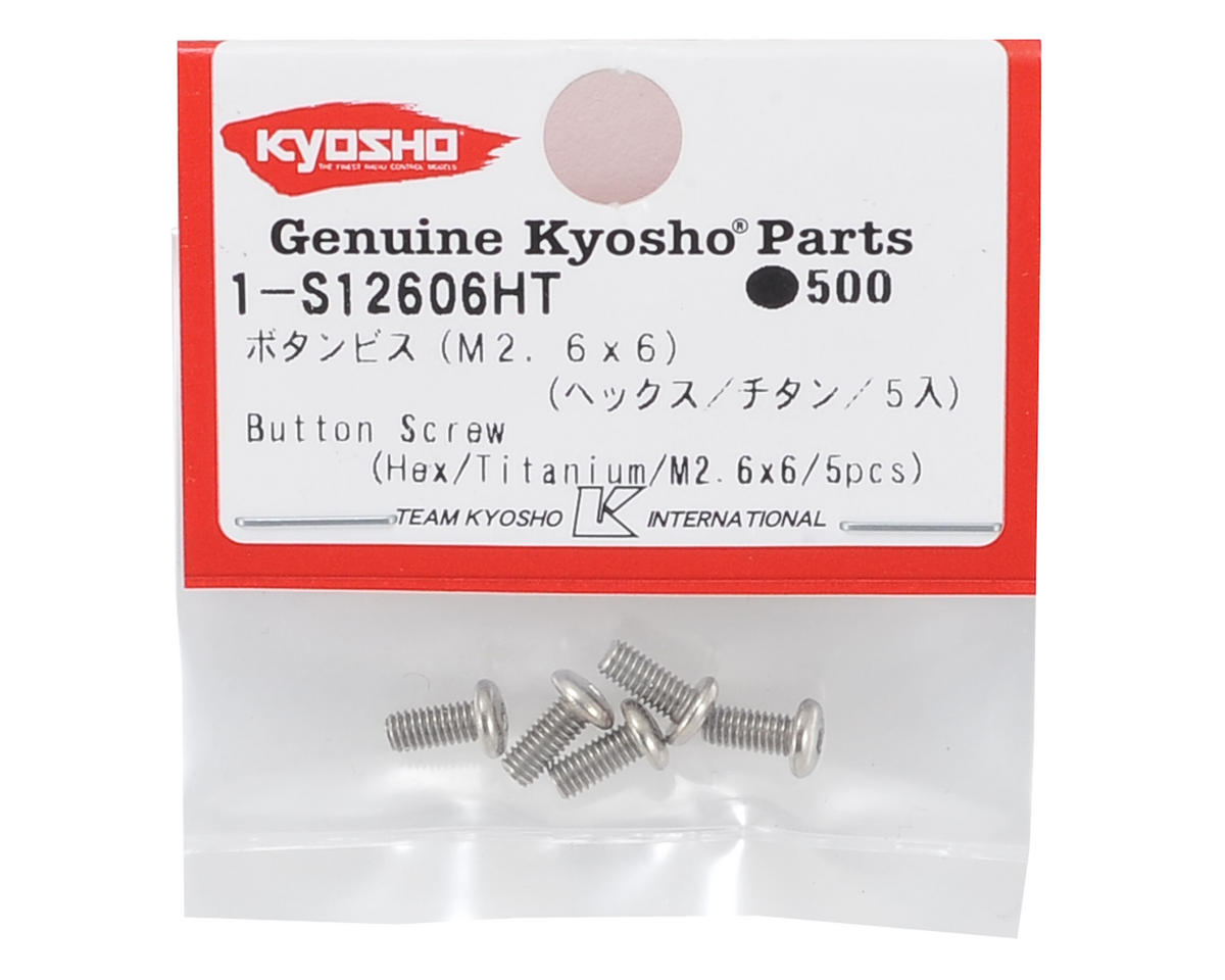 Kyosho 2.6x6mm Titanium Button Head Screws (5)
