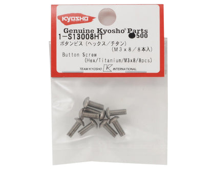 Kyosho 3x8mm Titanium Button Head Screw (8)