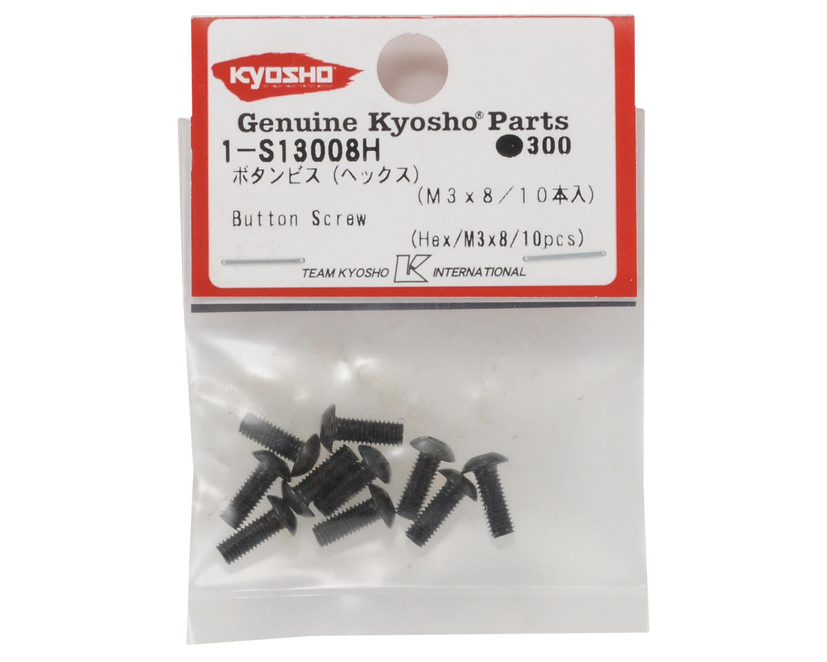 Kyosho 3x8mm Button Head Hex Screw (10)