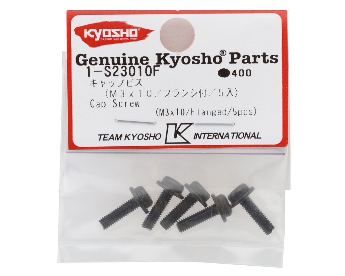 Kyosho 3x10mm Cap Head Flanged Screws (5)