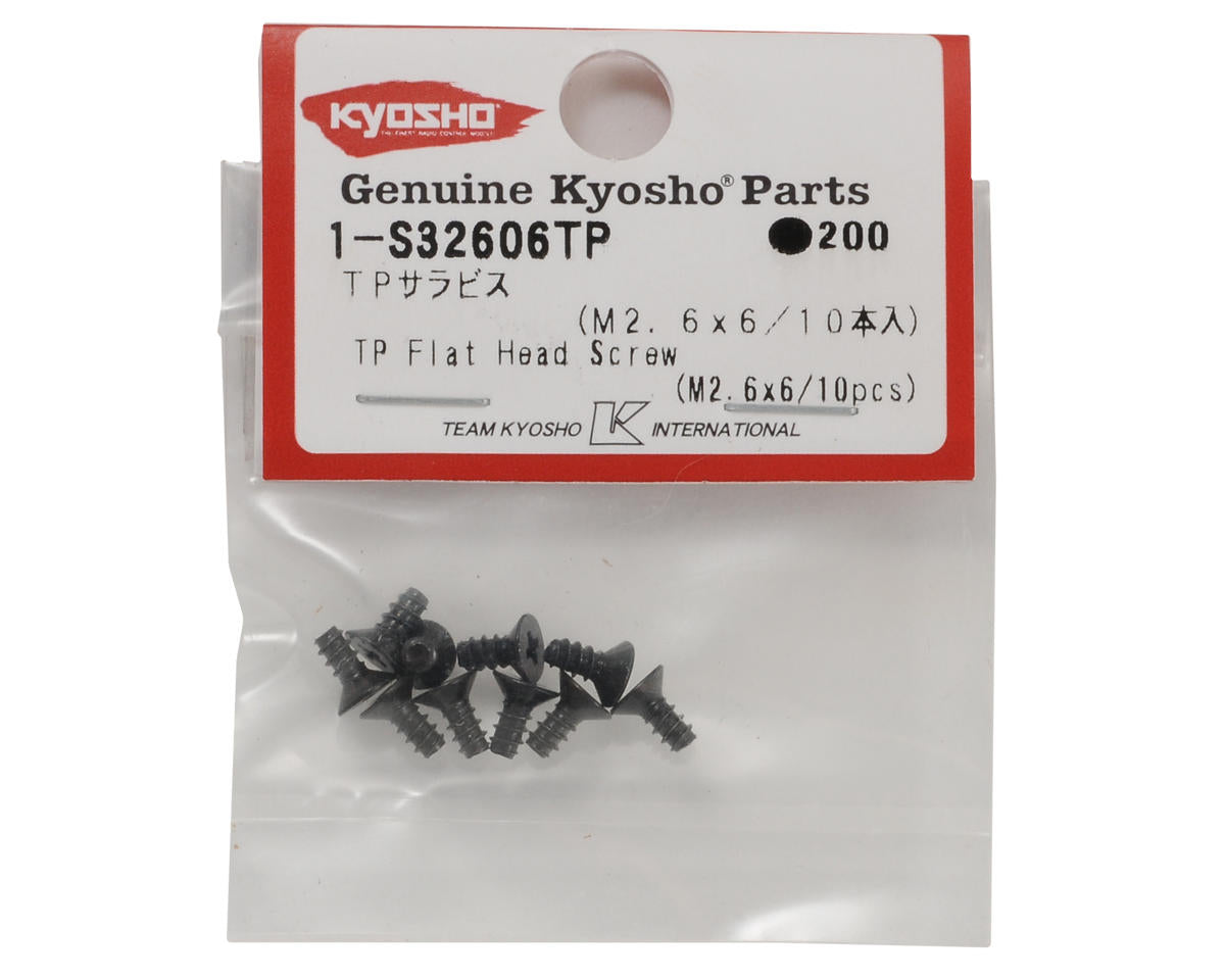 Kyosho 2.6x6mm Self Tapping Flat Head Screw (10)