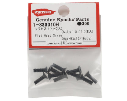 Kyosho 3x10mm Flat Head Hex Screw (10)