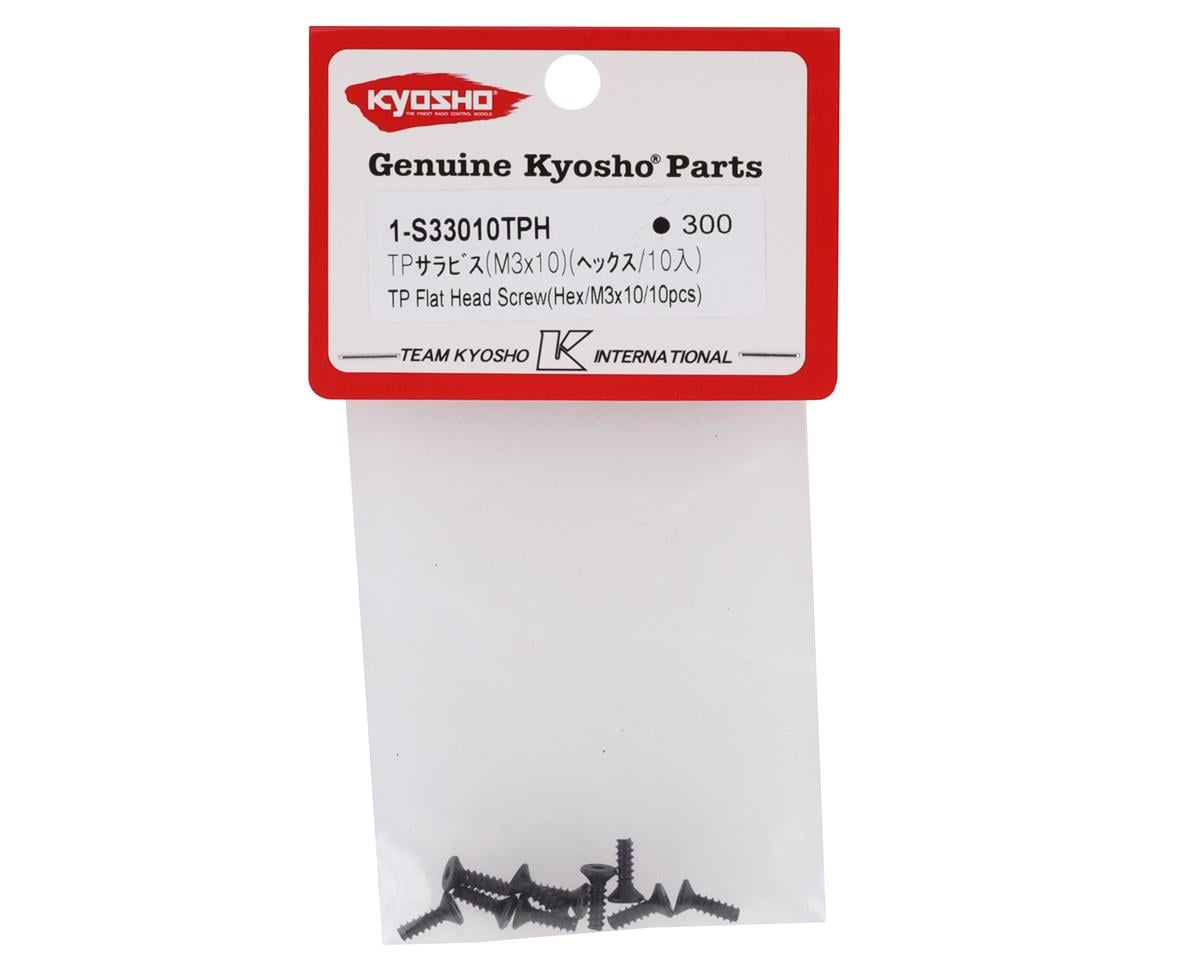 Kyosho 3x10mm Flat Head Screws (10)