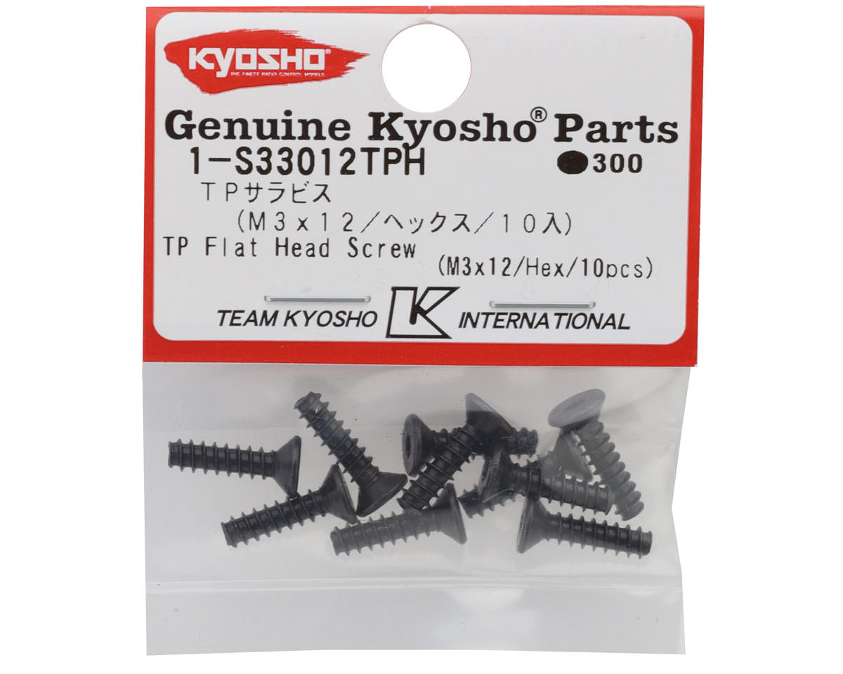 Kyosho 3x12mm Flat Head Self Tapping Hex Screw (10)