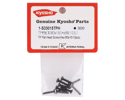 Kyosho 3x15mm Flat Head Screw (10)