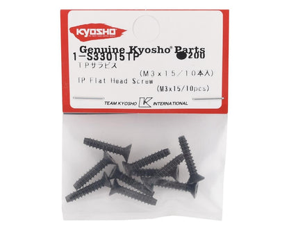 Kyosho 3x15mm Self Tapping Flat Head Screw (10)