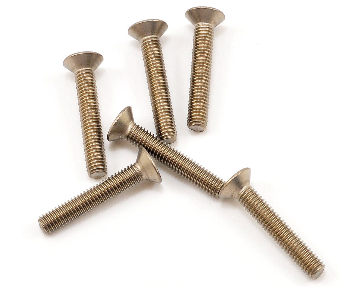 Kyosho 3x18mm Titanium Flat Head Hex Screw (6)