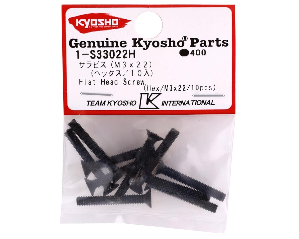 Kyosho 3x22mm Flat Head Screws (10)