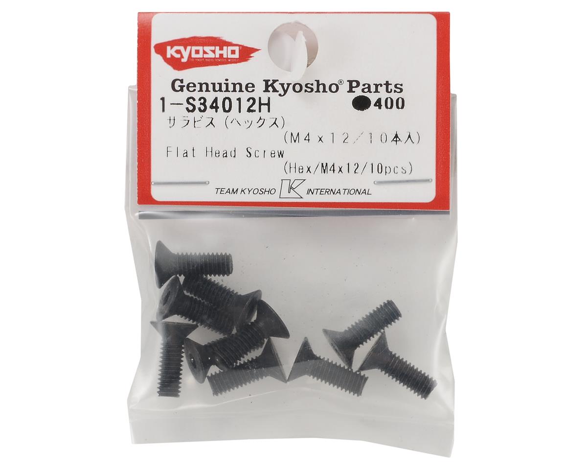 Kyosho 4x12mm Flat Head Hex Screw (10)