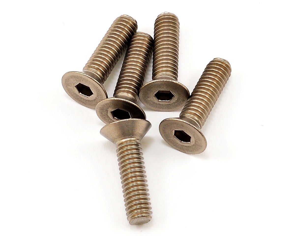 Kyosho 4x15mm Titanium Flat Head Hex Screw (5)