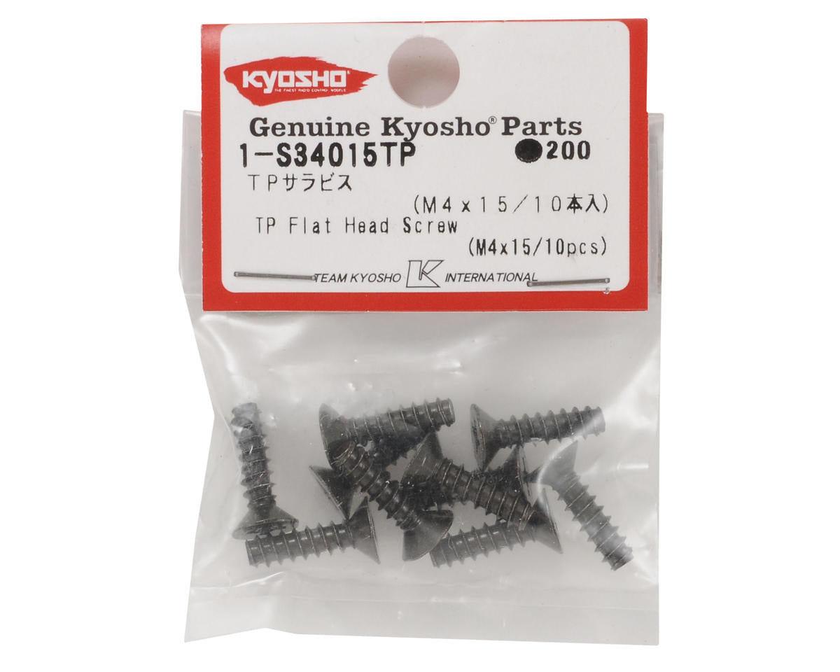 Kyosho 4x15mm Self Tapping Flat Head Screw (10)