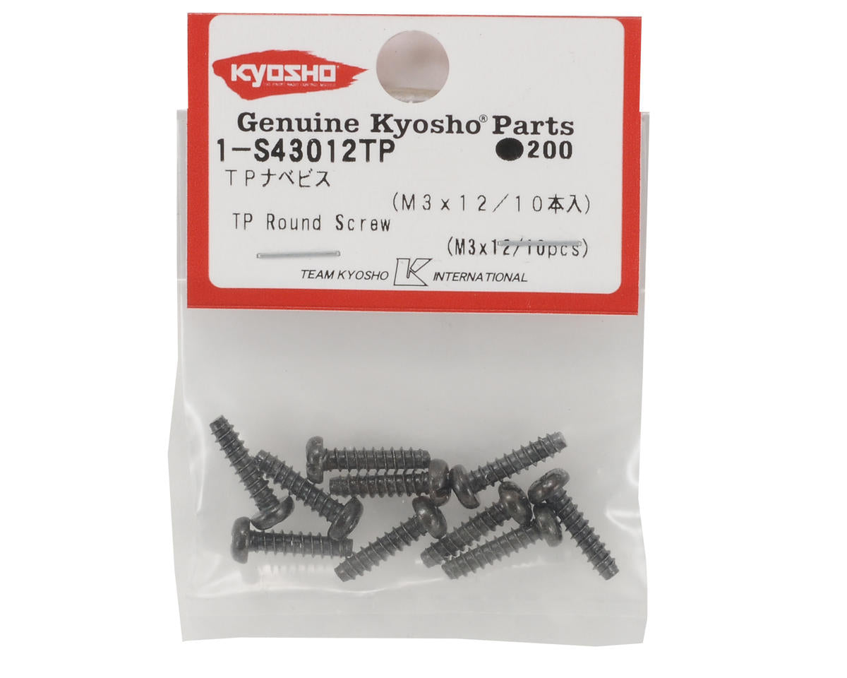 Kyosho 3x12mm Self Tapping Round Head Screw (10)