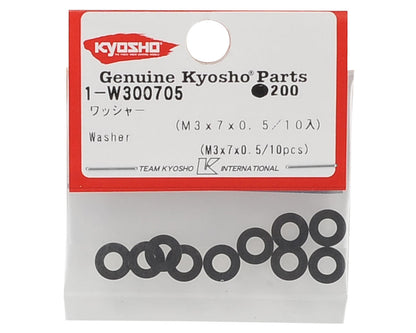 Kyosho 3x7x0.5mm Washers (10)