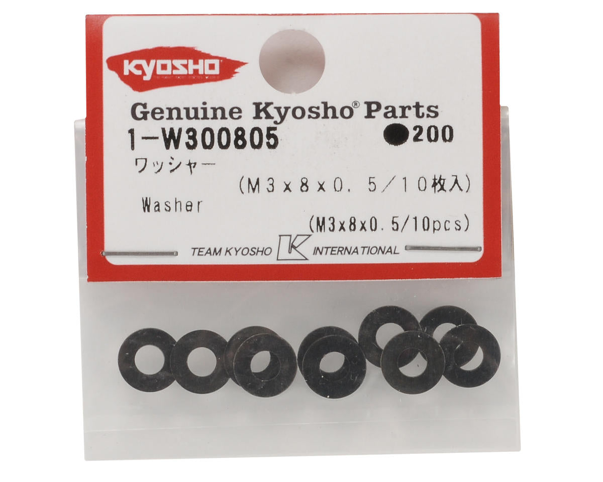 Kyosho 3x8x0.5mm Washer (10)