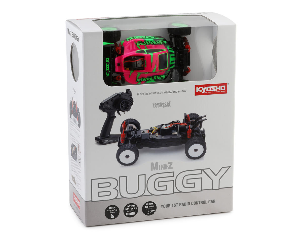 Kyosho MB-010 Mini-Z Inferno MP9 Electric 4WD Micro Buggy Readyset (Pink/Green)