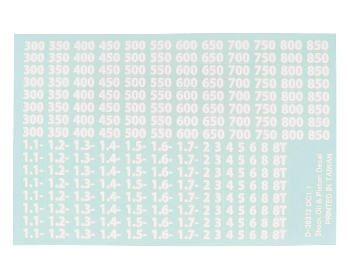 Kyosho Shock Oil & Piston Decal Set (White)