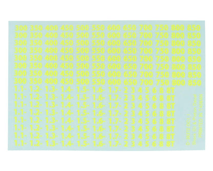 Kyosho Shock Oil & Piston Decal Set (Yellow)
