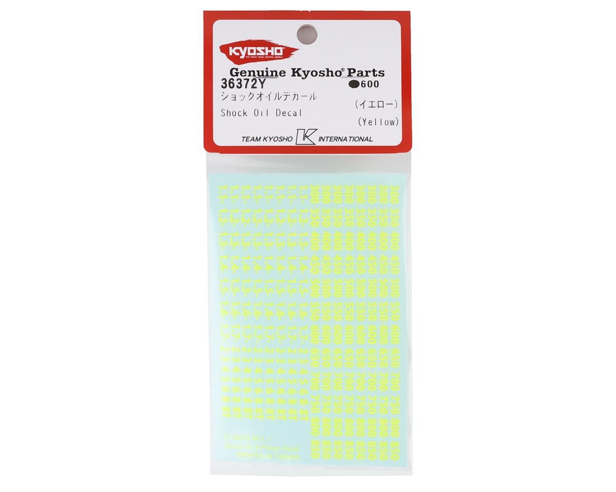 Kyosho Shock Oil & Piston Decal Set (Yellow)