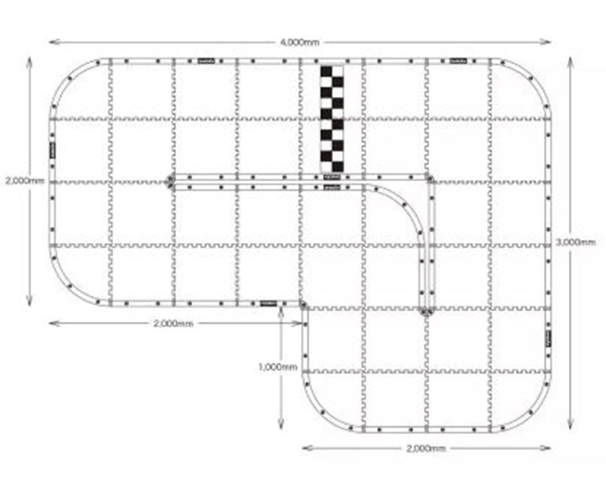 Kyosho Mini-Z 50cm Basic Carpet Track Set (40Pcs) (13.12x9.84ft)