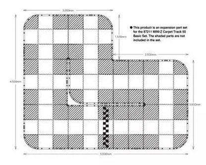 Kyosho Mini-Z 50cm Carpet Track Expansion Set (44Pcs)